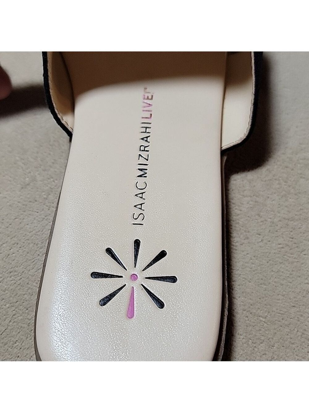 Isaac Mizrahi Live! Black Suede Silver Embellished Jasmine Sandals Size 9 EUC - Picture 2 of 4